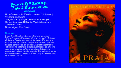 A Praia  (2000) ‧ Aventura, drama, (Sexo, Drogas) # Leonardo DiCaprio